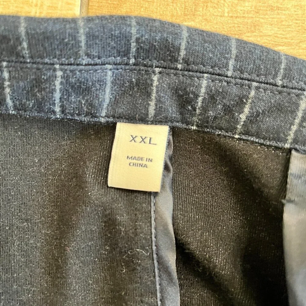 Mens Joseph Abboud Navy Blue Pinstripe Blazer Jacket - XXL